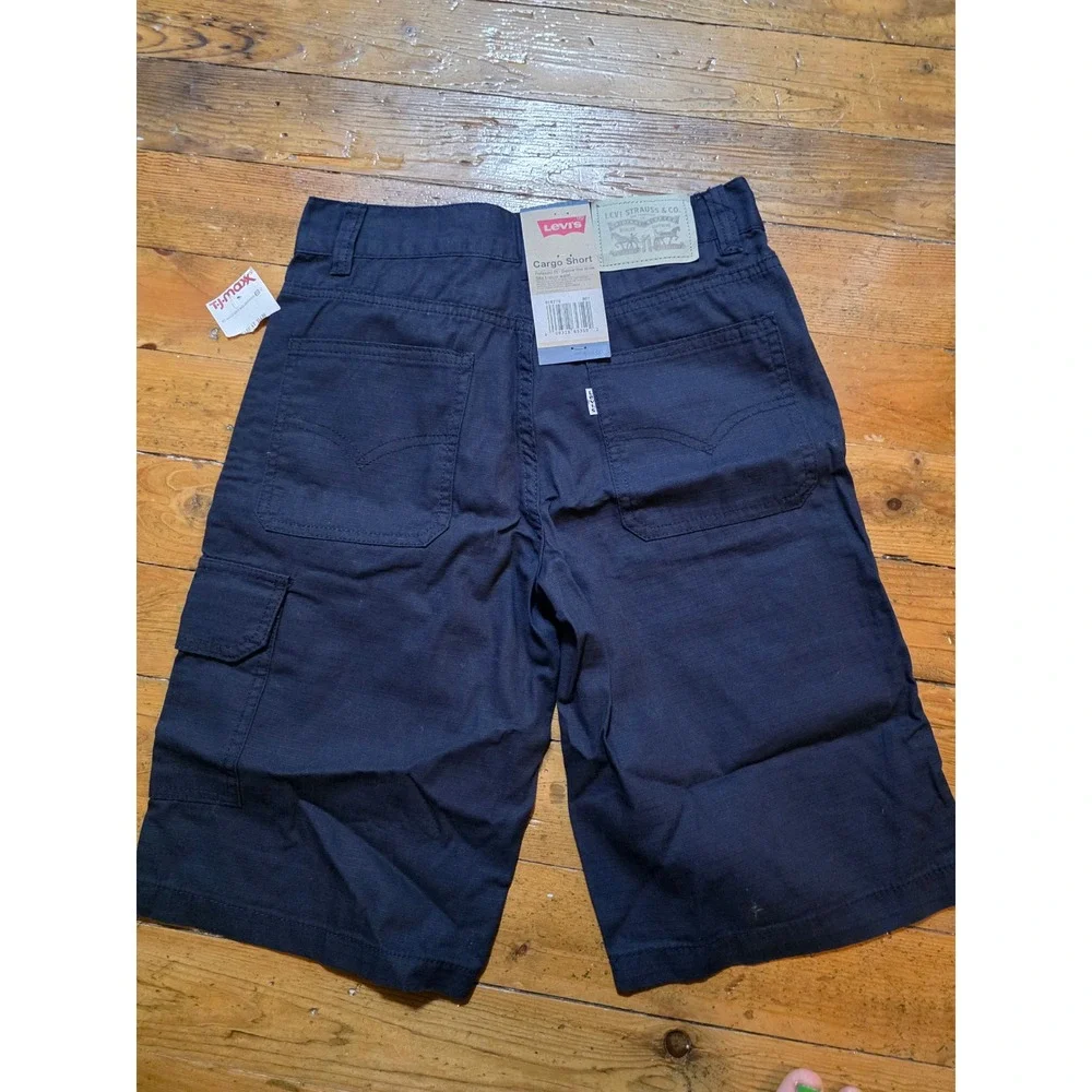 Levis Boys Relaxed Fit Cargo Shorts Navy Blue Size 14 Reg NWT
